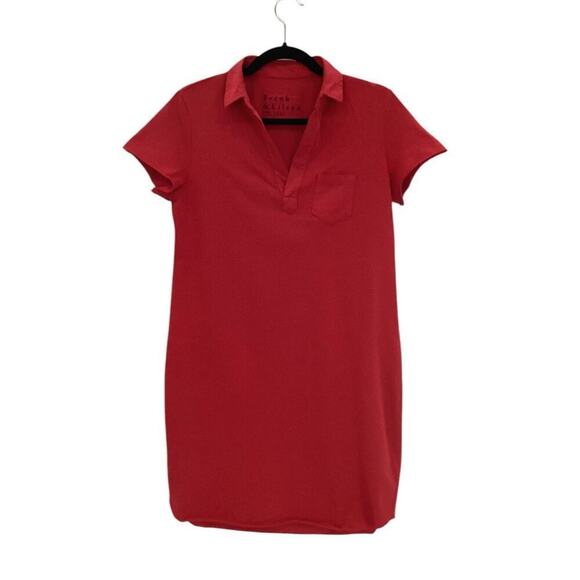 Frank & Eileen Lauren Polo Dress In Double Decker Red Mini Cotton Size Small - Picture 4 of 13